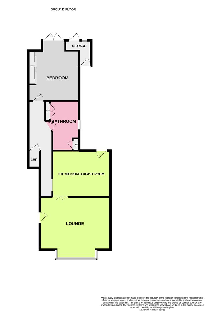 Floor Plan | Flat - Garden | Harrow Road, Worthing | To Let
